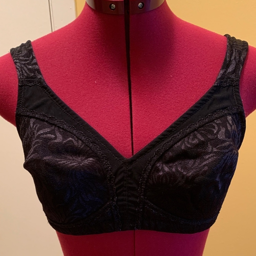 Elegant Jacquard Black Women's Bra